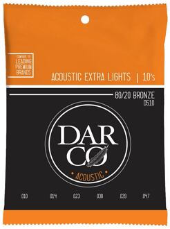 Darco D510 string set acoustic 80/20 bronze, extra light 010