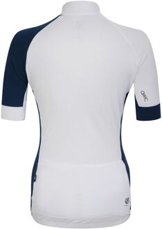 Dare 2b Dames/Dames Compassion III Jersey Fietstrui (Wit/Moonlight Denim) - EU 48 / UK 20