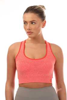 Dare 2b Dames Dare 2b Don't Sweat It Impact Sportbeha in Peach Perzik - XS