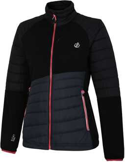 Dare 2b Dames Dare 2b Lexan Hybride Gewatteerd Full-Zip Jacket in Colourblock - maat Zwart/Donkergrijs
