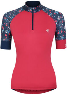 Dare 2b Dames follow through fietstrui met luipaardprint Rood - 46