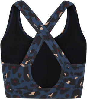 Dare 2b Dames swift ii sportbeha met dierenprint Navy/blauw - L