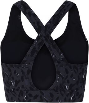 Dare 2b Dames swift ii sportbeha met dierenprint Zwart