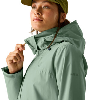 Dare 2b Dames switch up iii waterdichte jas - maat 42 Groen