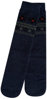 Dare 2b Feestelijke fair isle pluizige kerstsokken voor volwassenen - maat One size Blauw