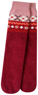 Dare 2b Feestelijke fair isle pluizige kerstsokken voor volwassenen Rood - One size