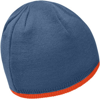 Dare 2b Gebreide omkeerbare muts met logo voor kinderen/kinderen Navy/blauw - 7-8J / 122-128cm