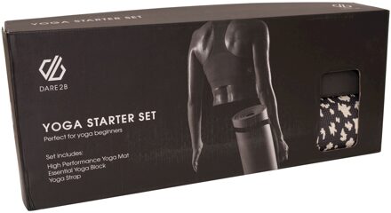 Dare 2b Gestippelde Yoga Mat Set (Zwart/Wit)