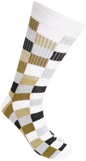 Dare 2b Henry Holland Checkerboard Socks voor volwassenen (pak van 2) (Wit) - EU 36-39