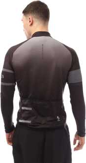 Dare 2b Men's Dare 2b Aep Revolving Long Sleeve Cycling Jersey in Black Grey Zwart