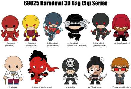 Daredevil 3D PVC Bag Clips Classic Display (24)