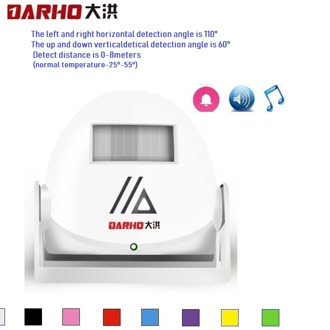 Darho Wireless Alarm Guest Welcome Chime Door Bell PIR Motion Sensor For Shop Entry Company Security Protection Alarm Doorbell
