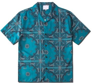 Dark Icoon Bandana Hawaiian Shirt Vintage Straat Mannen Shirt Zomer Man Kleding