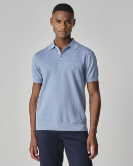 Darnley polo met korte mouwen - maat S Blauw