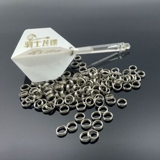 Dart Accessoire 50 Stuks Nylon Dart Shafts Vervanging En 50 Stuks O Ringen Houd De Vlucht Willekeurige Kleur