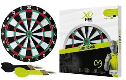 Dartbord Michael van Gerwen 38cm met 6 pijlen