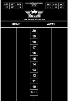 Dartspel scorebord krijtbord 45x30 cm - dart scorebord Zwart