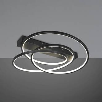 Darvin plafondlamp, zwart, metaal, kunststof, CCT zwart mat