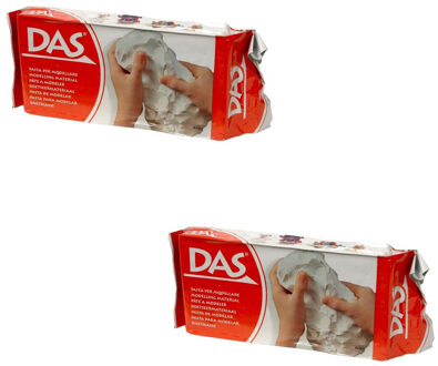 DAS Boetseer klei in het wit - 2x - 1 kilo - Speelgoed - Kleien - Kinderen