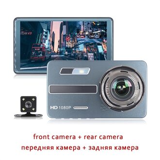 Dash Cam 4.39 Inch Full Hd 1080P Scherm Dash Camera Dual Lens Met Achteruitkijk Camera Video Recorder Auto Registrator dvrs Dual lens / Geen