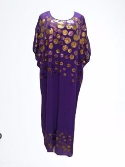 Dashiki Afrikaanse Jurken Voor Vrouwen Afrikaanse Losse 2 Stuk Vrouwen 3/4 Mouw Dashiki Jurk Voor Lady Paars