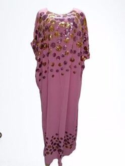 Dashiki Afrikaanse Jurken Voor Vrouwen Afrikaanse Losse 2 Stuk Vrouwen 3/4 Mouw Dashiki Jurk Voor Lady Roze