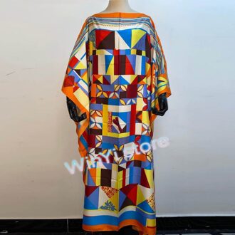 Dashiki Jurk Print Bohemen Hijab Loosevetidos Elegantes Moslim Abaya Bazin Robe Gown Broder Riche Sexy Lady Party Maxi Strand 1