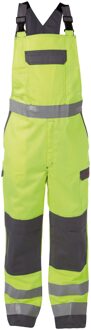 Dassy Colombia multinorm hoge zichtbaarheidsbretelbroek met kniezakken Geel/Grijs maat 50