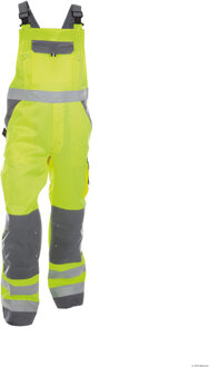 Dassy Toulouse Hoge zichtbaarheidsbretelbroek met kniezakken Geel/Grijs maat 58