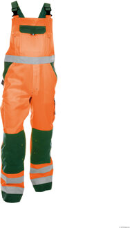 Dassy Toulouse Hoge zichtbaarheidsbretelbroek met kniezakken Oranje/Groen maat 50
