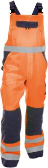 Dassy Toulouse Hoge zichtbaarheidsbretelbroek met kniezakken Oranje/Marineblauw maat 50