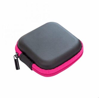 Data Lijn Opbergtas Kleine Oortelefoon Storage Case Bag Box Oordopjes Hoofdtelefoon Organizer Voor Oortelefoon Eva Hoofdtelefoon Case Container rood