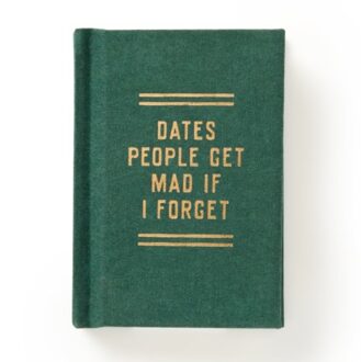 Dates People Get Mad If I Forget Tiny Diary - Tiny Diaries - Brass Monkey