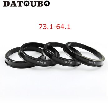 DATOUBO 4 stks/partijen, zwart plastic materiaal auto wiel 73.1mm-64.1mm hub centric ringen, auto accessoires. Retail prijs.
