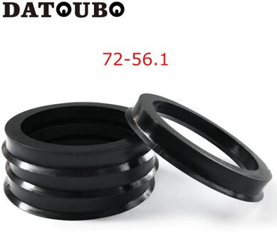 Datoubo 4 Stuks Zwart Plastic Materiaal Auto Wiel 72-56.1 Mm Hub Centric Ringen, Auto Accessoires. Retail Prijs Hub Ring 72 Tot 56.1