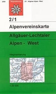 DAV Alpenvereinskarte 02/1 Allgäuer - Lechtaler Alpen - West 1 : 25 000