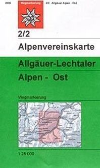 DAV Alpenvereinskarte 02/2 Allgäuer - Lechtaler Alpen Ost 1 : 25 000