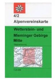 DAV Alpenvereinskarte 04/2 Wetterstein Mieminger Gebirge Mitte 1 : 25 000 Wegmarkierungen