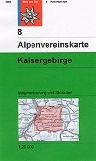 DAV Alpenvereinskarte 08 Kaisergebirge 1 : 25 000 mit Wegmarkierungen und Skirouten