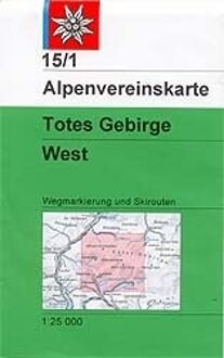 DAV Alpenvereinskarte 15/1 Totes Gebirge West 1 : 25 000 Wegmarkierungen und Skitouren