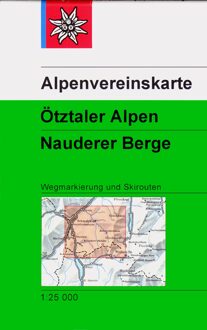 DAV Alpenvereinskarte 30/4 Ötztaler Alpen - Nauderer Berge 1 : 25 000 Wegmarkierungen und Skirouten