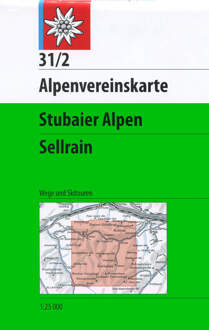 DAV Alpenvereinskarte 31/2 Stubaier Alpen Sellrain 1 : 25 000 Wegmarkierungen