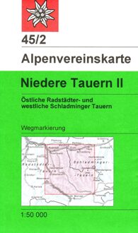 DAV Alpenvereinskarte 45/2 Niedere Tauern 2. 1 : 50 000 Wegmarkierung