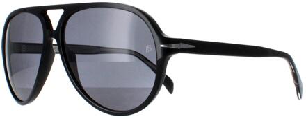 David Beckham DB1091/S 807 M9 glanzend zwart donkergrijs zonnebril