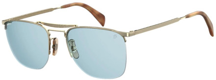 David Beckham Zonnebril 1001/s Cat.3 Wayfarer Rvs Goud/blauw