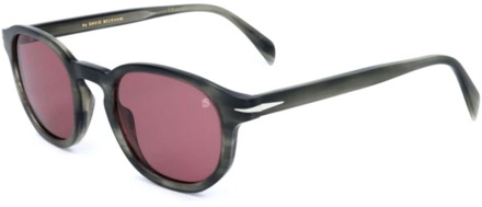 David Beckham Zonnebril 1007/s Heren Cat. 3 Rond Grijs/roze