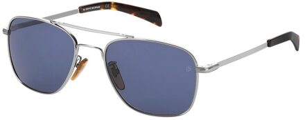 David Beckham Zonnebril 7019/s Cat.3 Wayfarer Rvs Zilver/blauw