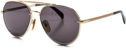 David Beckham Zonnebril 7037/g/s Cat.3 Piloot Staal Goud/grijs