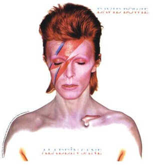 David Bowie Aladdin Sane Cover Men's T-Shirt - White - 5XL Wit
