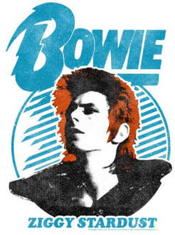 David Bowie Ziggy Stardust Orange Hair Men's T-Shirt - White - S Wit
